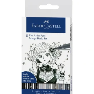 Faber-Castell Fine Pitt Brush Pens - Manga - Set of 8 - Little Painter Art | Exploring the Endless Possibilities of Art^ New