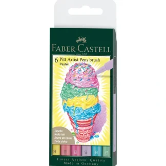 Faber-Castell Fine Pitt Brush Pens - Pastel - Set of 6 - Little Painter Art | Exploring the Endless Possibilities of Art^ Flash Sale