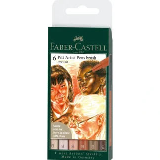 Faber-Castell Fine Pitt Brush Pens - Portrait - Set of 6 - Little Painter Art | Exploring the Endless Possibilities of Art^ Shop