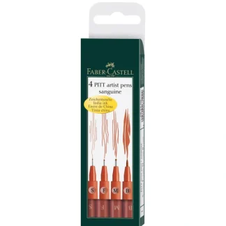 Faber-Castell Fine Pitt Brush Pens - Sanguine - Set of 4 - Little Painter Art | Exploring the Endless Possibilities of Art^ Flash Sale