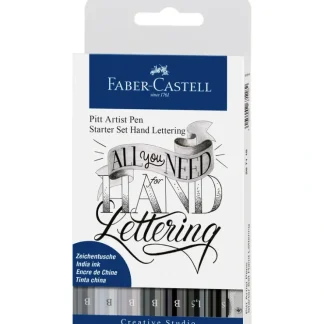 Faber-Castell Indian Ink Pitt Artist Pens - Hand Lettering Set of 9 - Little Painter Art | Exploring the Endless Possibilities of Art^ Online