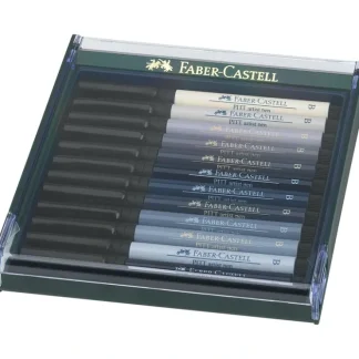 Faber-Castell Pitt Artist Pens - Grey Tones - Set of 12 - Little Painter Art | Exploring the Endless Possibilities of Art^ Best