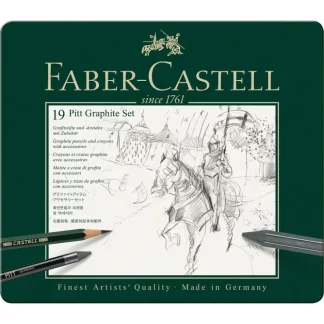 Faber-Castell Pitt Graphite Tin - Set of 19 Pencils and Accessories - Little Painter Art | Exploring the Endless Possibilities of Art^ Clearance