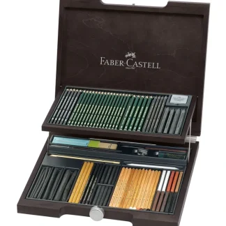Faber-Castell Pitt Monochrome Wooden Case - 85 Pieces - Little Painter Art | Exploring the Endless Possibilities of Art^ Discount