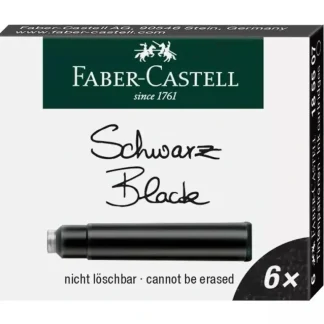 Faber-Castell Standard Ink Cartridges 6pk Black - Little Painter Art | Exploring the Endless Possibilities of Art New