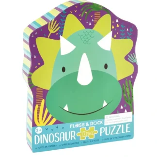 Floss & Rock 12pc Shaped Jigsaw Puzzle - Dinosaur - Little Painter Art | Exploring the Endless Possibilities of Art^ Cheap