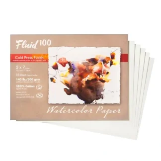 Fluid100 Cold Press Watercolour Paper Pochette 15pk 5x7" 140lb - Little Painter Art | Exploring the Endless Possibilities of Art^ Online