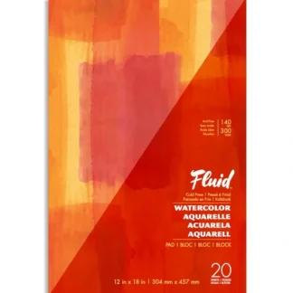 Fluid Cold Pressed Watercolour Pad 12"x18" 140lb - Little Painter Art | Exploring the Endless Possibilities of Art^ Best Sale