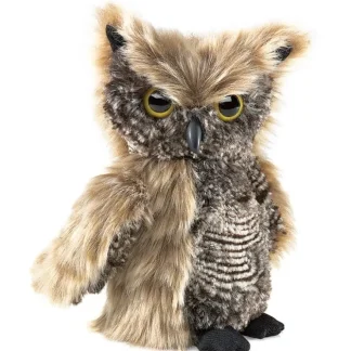 Folkmanis Finger Puppet - Screech Owl - Little Painter Art | Exploring the Endless Possibilities of Art^ Clearance