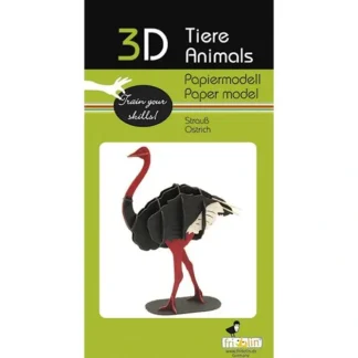 Fridolin 3D Paper Model - Ostrich - Little Painter Art | Exploring the Endless Possibilities of Art^ Shop
