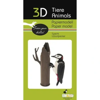 Fridolin 3D Paper Model - Woodpecker - Little Painter Art | Exploring the Endless Possibilities of Art^ Cheap