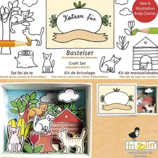 Fridolin Matchbox Craft Kit - Cat Family - Little Painter Art | Exploring the Endless Possibilities of Art^ Cheap