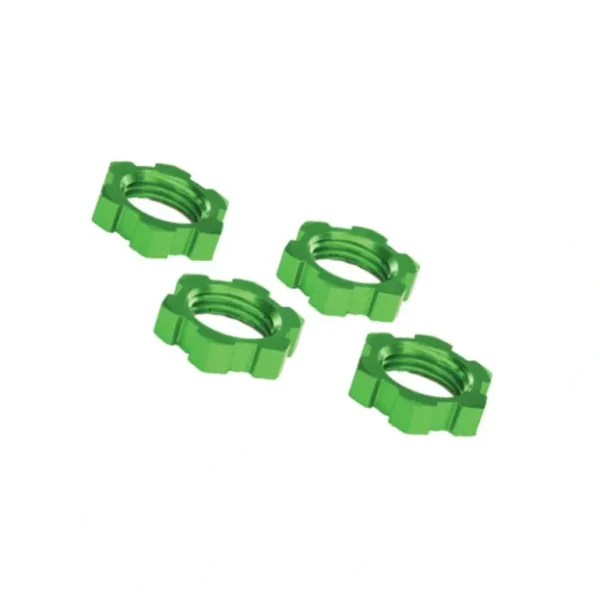 7758G Traxxas Wheel Nuts, Splined, 17mm, Serrated (green-anodized) (4) - Little Painter Art | Exploring the Endless Possibilities of Art Fashion