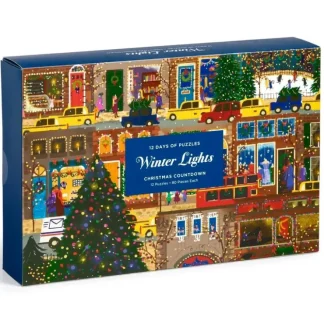 Galison 12 Days of Puzzles Winter Lights Holiday Countdown - Little Painter Art | Exploring the Endless Possibilities of Art^ Fashion
