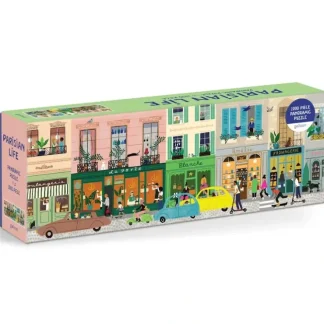 Galison 1000pc Panoramic Puzzle - Parisian Life - Little Painter Art | Exploring the Endless Possibilities of Art^ Fashion