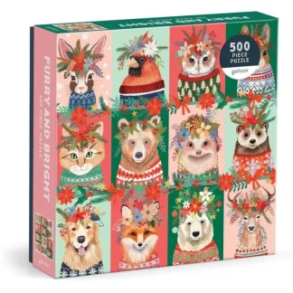 Galison 500pc Puzzle - Furry And Bright - Little Painter Art | Exploring the Endless Possibilities of Art^ Clearance