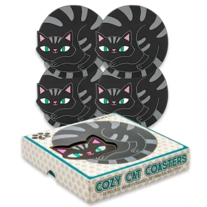 GAMAGO Silicone Coasters 4pk - Kitten - Little Painter Art | Exploring the Endless Possibilities of Art^ Flash Sale