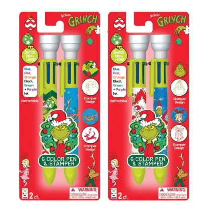 Geddes Dr. Seuss The Grinch 6-Colour Pen & Stamper 2pk, Assorted - Little Painter Art | Exploring the Endless Possibilities of Art^ Store