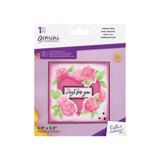 Gemini 5" x 5" Floral Frame Cut and Emboss Folder - Vibrant Rose - Little Painter Art | Exploring the Endless Possibilities of Art^ Hot