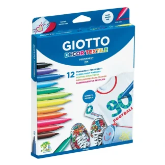 Giotto Decor Textile - Fabric Paint Markers - Set of 12 - Little Painter Art | Exploring the Endless Possibilities of Art^ Best Sale