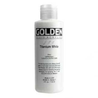 Golden Fluid Acrylic Paint 4oz Titanium White - Little Painter Art | Exploring the Endless Possibilities of Art^ Hot