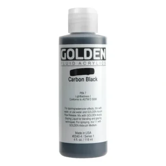 Golden Fluid Acrylic Paint 4oz Carbon Black - Little Painter Art | Exploring the Endless Possibilities of Art^ Cheap
