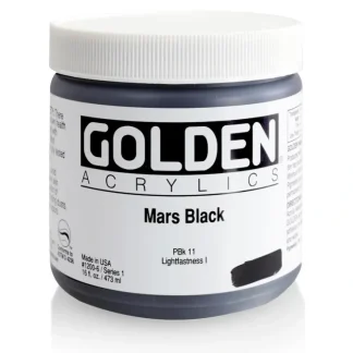 Golden Heavy Body Acrylic Paint 16oz Mars Black - Little Painter Art | Exploring the Endless Possibilities of Art^ New