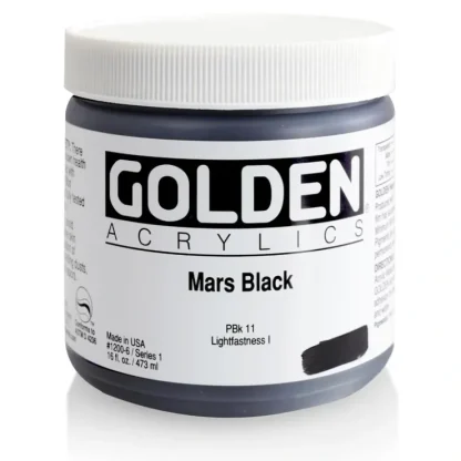 Golden Heavy Body Acrylic Paint 16oz Mars Black - Little Painter Art | Exploring the Endless Possibilities of Art^ New