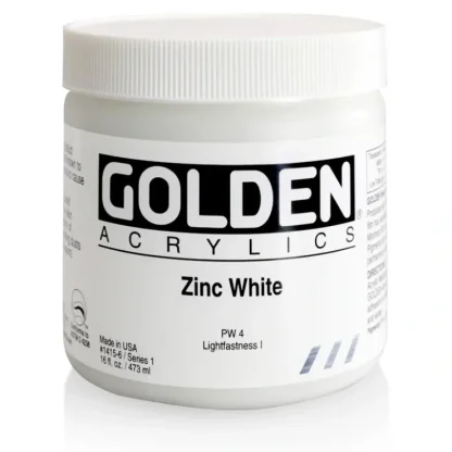 Golden Heavy Body Acrylic Paint 16oz Zinc White - Little Painter Art | Exploring the Endless Possibilities of Art^ Sale