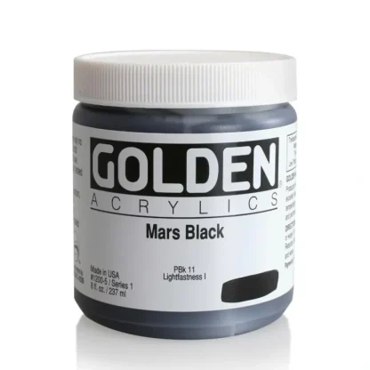 Golden Heavy Body Acrylic Paint 8oz Mars Black - Little Painter Art | Exploring the Endless Possibilities of Art^ Hot