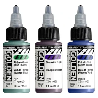 Golden High Flow Acrylics - Transparent Colours 30ml - Little Painter Art | Exploring the Endless Possibilities of Art^ Online