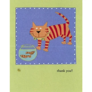 Great Arrow Thank You Notecards 8pk - Cat & Fish Bowl - Little Painter Art | Exploring the Endless Possibilities of Art^ Hot