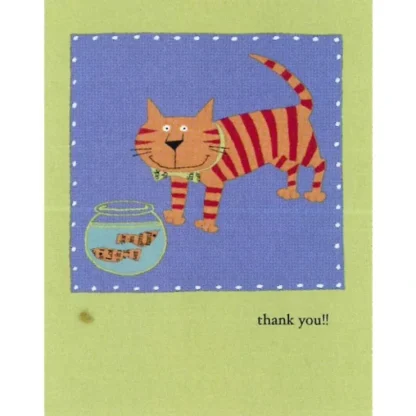 Great Arrow Thank You Notecards 8pk - Cat & Fish Bowl - Little Painter Art | Exploring the Endless Possibilities of Art^ Hot