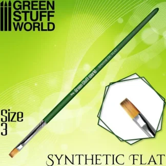GREEN SERIES Flat Synthetic Brush Size 3 - Little Painter Art | Exploring the Endless Possibilities of Art^ Fashion