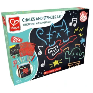 Hape Chalk & Stencil Art Kit - Little Painter Art | Exploring the Endless Possibilities of Art^ Fashion