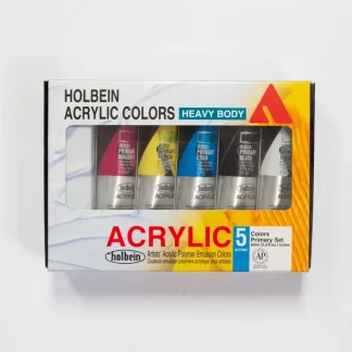 Holbein Acrylic Heavy body Primary 5 Color Set 60ml - Little Painter Art | Exploring the Endless Possibilities of Art^ Best Sale