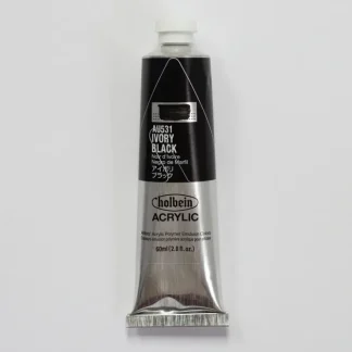 Holbein Acrylic Heavy body AU531 Ivory Black A 60ml - Little Painter Art | Exploring the Endless Possibilities of Art^ Shop