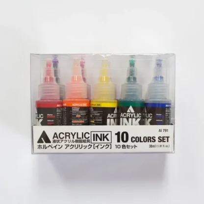 Holbein Acrylic Ink 10 Color Set 30ml - Little Painter Art | Exploring the Endless Possibilities of Art^ Sale