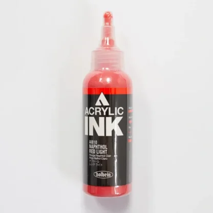 Holbein Acrylic Ink AI810 Naphthol Red Light B 100ml - Little Painter Art | Exploring the Endless Possibilities of Art^ Shop