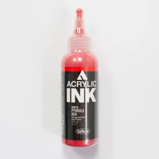 Holbein Acrylic Ink AI814 Pyrrole Red C 100ml - Little Painter Art | Exploring the Endless Possibilities of Art^ Clearance