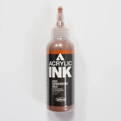 Holbein Acrylic Ink AI920 Quina. Gold D 100ml - Little Painter Art | Exploring the Endless Possibilities of Art^ Fashion