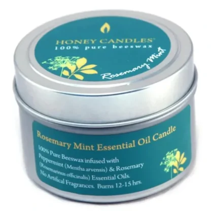Honey Candles Scented Beeswax Candle Tin - Rosemary Mint - Little Painter Art | Exploring the Endless Possibilities of Art^ Hot