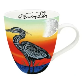 Indigenous Collection Mug 18oz Jeffrey Red George: Crane Clan - Little Painter Art | Exploring the Endless Possibilities of Art^ New