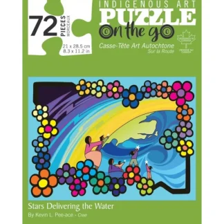 Indigenous Collection 72pc Mini Puzzle in Tin - Stars Delivering the Water - Little Painter Art | Exploring the Endless Possibilities of Art^ Fashion