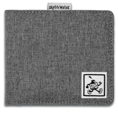Inky's Medium Canvas Sketch Wallet - Grey - Little Painter Art | Exploring the Endless Possibilities of Art^ Best