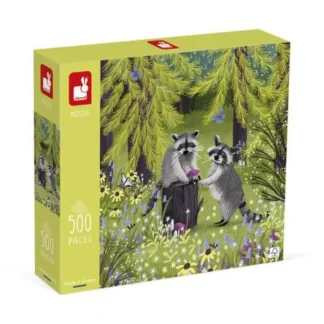Janod 500pc Puzzle - Raccoon Bandits - Little Painter Art | Exploring the Endless Possibilities of Art^ Clearance