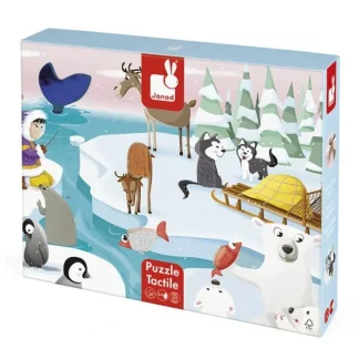 Janod 20pc Tactile Puzzle - Life On the Ice - Little Painter Art | Exploring the Endless Possibilities of Art^ Flash Sale