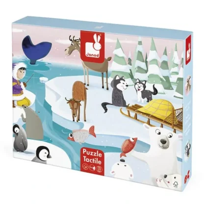 Janod 20pc Tactile Puzzle - Life On the Ice - Little Painter Art | Exploring the Endless Possibilities of Art^ Flash Sale