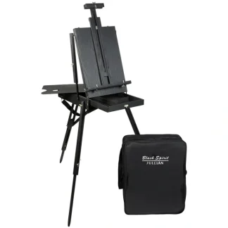 Jullian Black Spirit French Easel with Carrying Bag - Little Painter Art | Exploring the Endless Possibilities of Art^ Sale