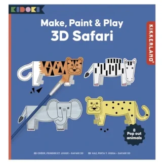 Kikkerland Kidoki Make, Paint & Play 3D Safari - Little Painter Art | Exploring the Endless Possibilities of Art^ Fashion